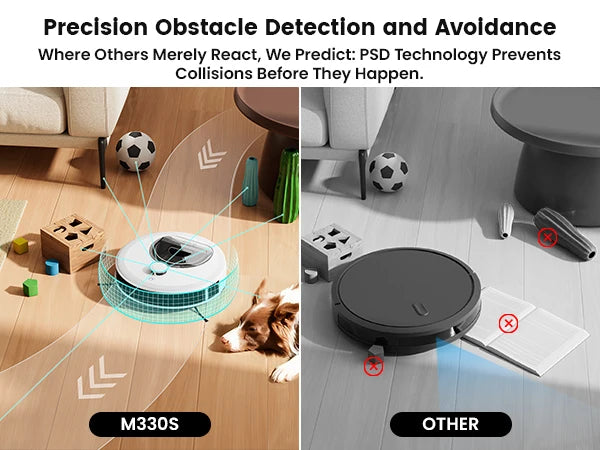 Lefant M330S Robot Vacuum & Mop – LiDAR Navigation, 6000Pa Suction, WiFi/Alexa/App Control, Self-Charging