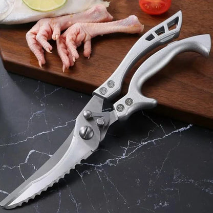Stainless Steel Kitchen Food Scissors, A Multifunctional Kitchen Tool Suitable for Cutting Chicken Bones, Fish, and Vegetables