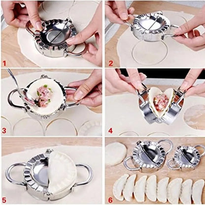 Stainless Steel Dumpling Maker Press – Ravioli, Pie & Pastry Wrapper Mold Kitchen Accessory