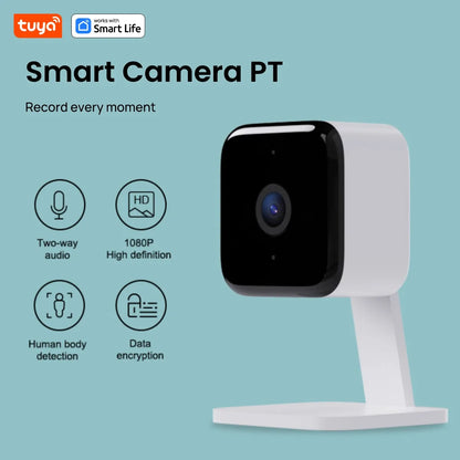 Tuya Smart 1080P Wi-Fi Security Camera – 2MP HD Indoor Camera with Motion Tracking, Real-Time App Alerts & Two-Way Audio for Baby & Pet Monitoring