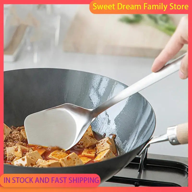 SDFC-Kitchen Spatula 304 Stainless Steel Dishwasher Safe For Cooking Slotted Shovel Frying Stirring Stirrer Home Kitchen Tool