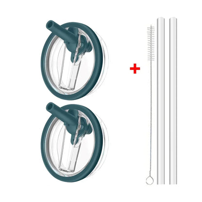 40oz Flip Straw Leak-Proof Lid – Replacement Tumbler Cover for Stanley Cup with Spill-Proof Straw