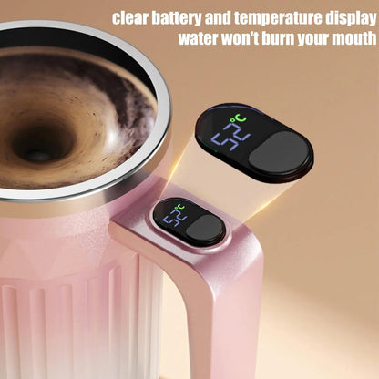 450ml Automatic Self-Stirring Heated Coffee Mug – Rechargeable Mixing Cup with
