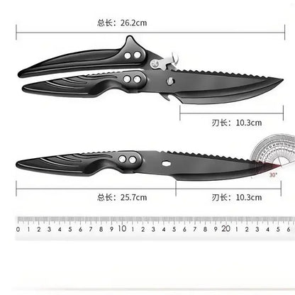 Kitchen scissors Black titanium stainless steel strong chicken bone shears household chicken duck goose bone scissors