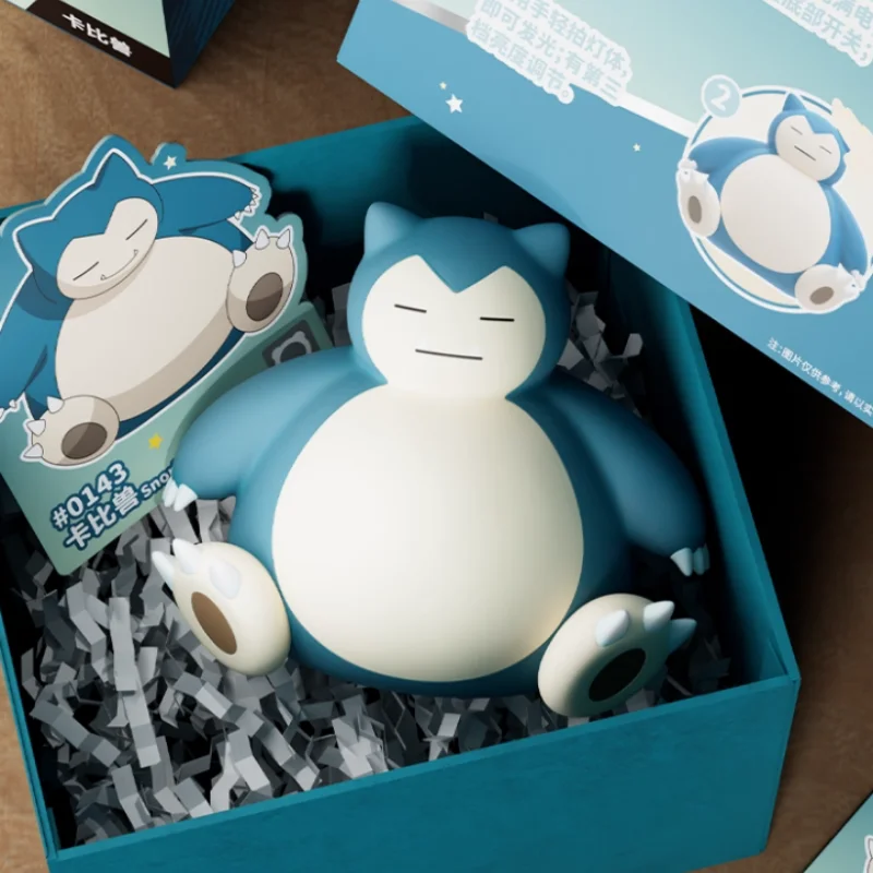 Pokémon Snorlax Patting & Gengar Sitting Figurines – Cartoon Collectible Ornament with Gift Box for Holidays