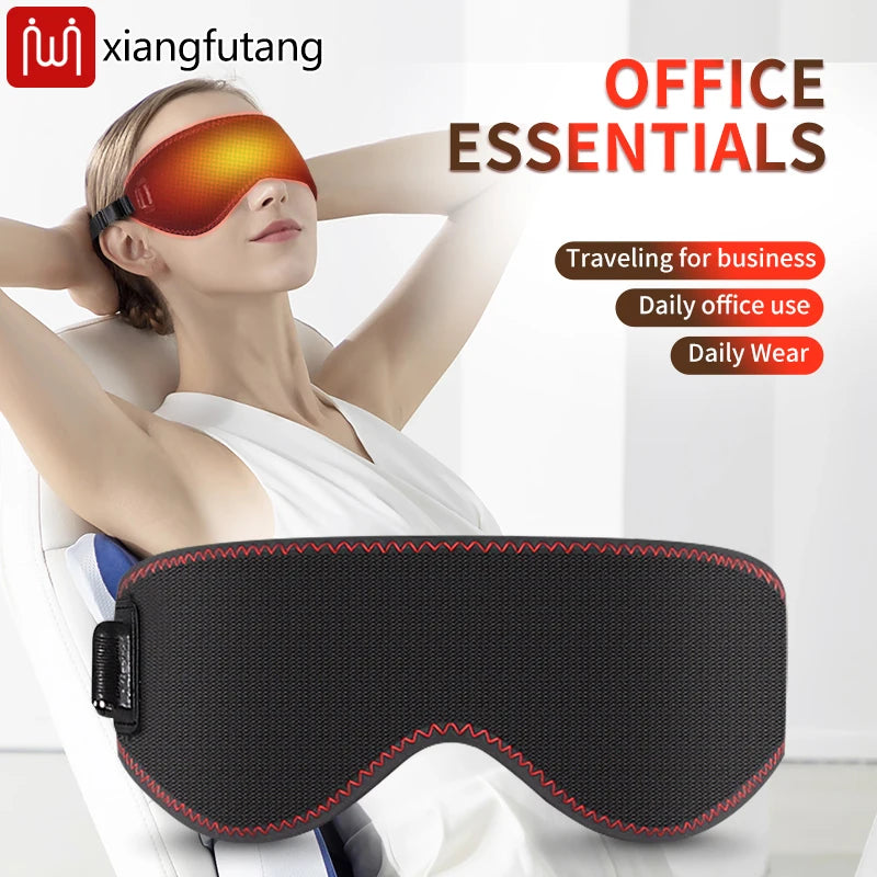 Heated Eye Mask for Dry Eyes – Warm & Hot Compress with 3 Heat Levels for Sleep & Dark Circles