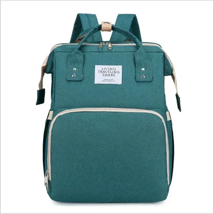 Mommy Diaper Bag Backpack – Large Capacity Baby Nursing Bag with Changing Mat & Milk Bottle Pockets