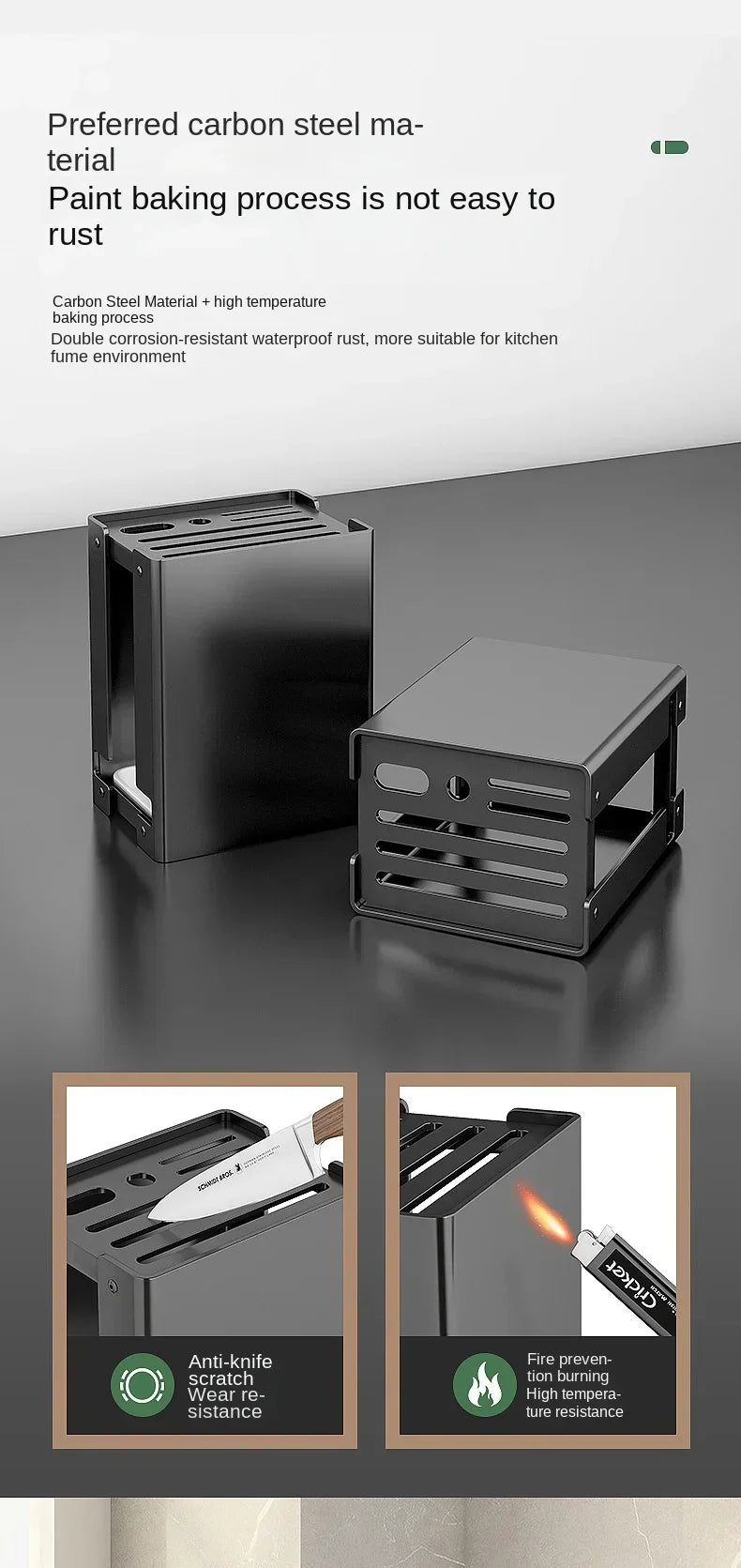 Multi-Functional Kitchen Accessories Knife Rack Kitchen Knife Rack Knife Rack Kitchen Draining Magnetic Kitchenware Knife Block