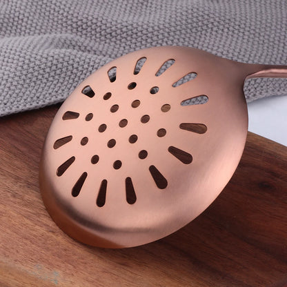 Stainless Steel Cooking Tool,Turner,Soup Spoon, Pasta Fork, Kitchen Accessories, Cooking Utensil, Rose Gold, 1Pc