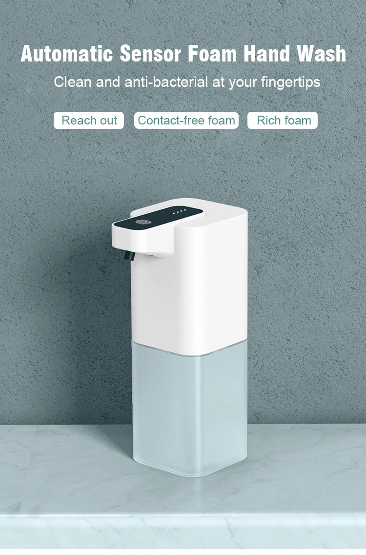 Automatic Touchless Liquid Soap Dispenser – Infrared Sensor, Hands-Free Smart Foam Machine, USB Rechargeable