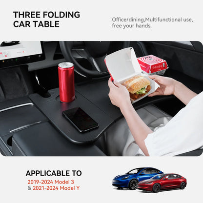 YZ Portable Steering Wheel Laptop & Food Tray – Car Desk for Tesla Model S/X/3/Y/Highland Juniper 2018–2025
