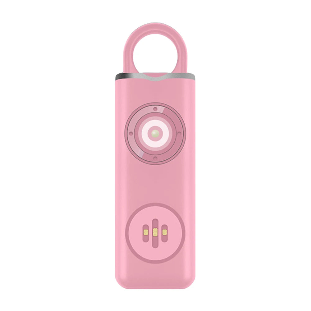 Emergency Alarm Keychain 130dB Loud Personal Safety Siren Alert Rechargeable Self Defense Electronic Device Flashlight for Women