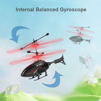 Remote Control Induction Helicopter Drone – Crash-Resistant, Dual-Mode Suspended RC Aircraft Toy with Lighting