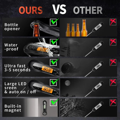 kitchen things Meat Thermometer Digital IP67 Waterproof Kitchen Cooking Food Fast Measurement Thermometer 2 Probes BBQ Grill Oil