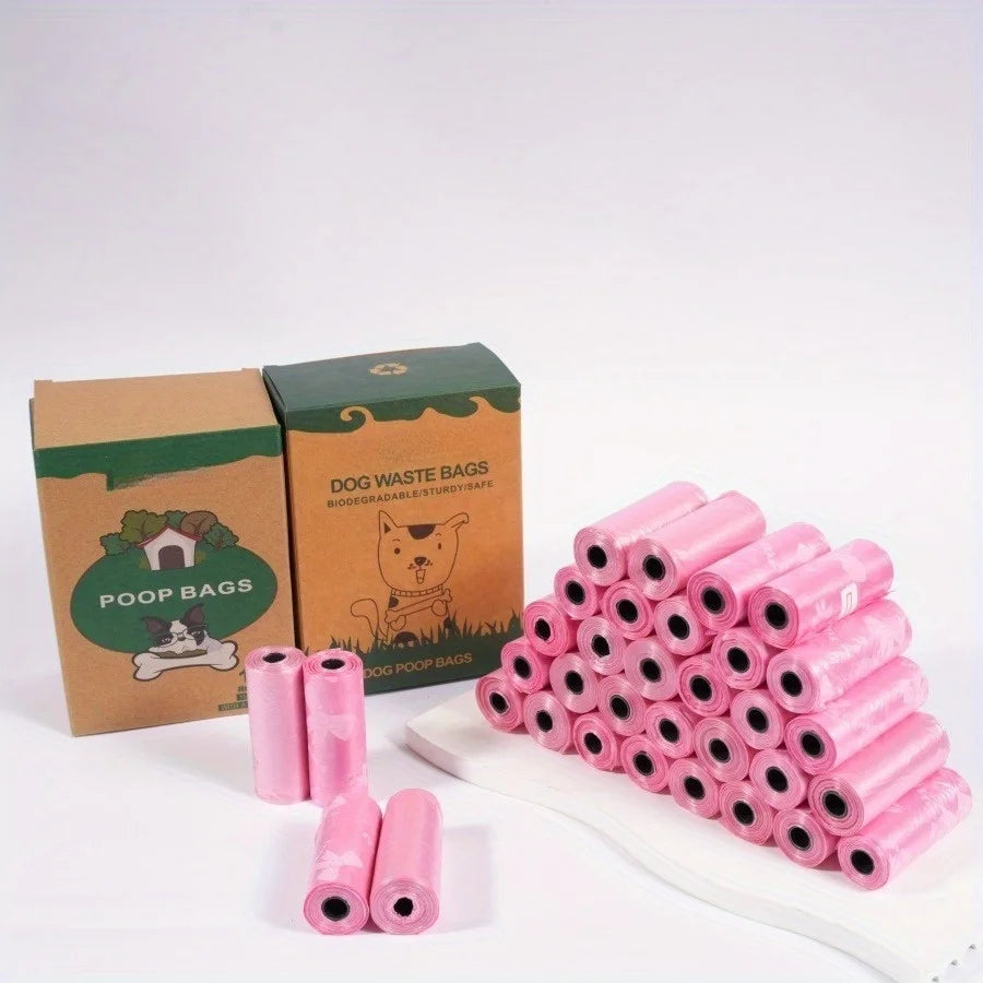 120-Pack Extra Thick Dog Poop Bags – Leakproof Waste Bags in Pink & Purple, High-Quality Polyethylene