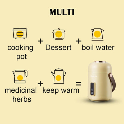 Portable Electric Hot Water Cup & Mini Rice Cooker – Fast Heating Stew Pot for Soup, Porridge & Travel Cooking