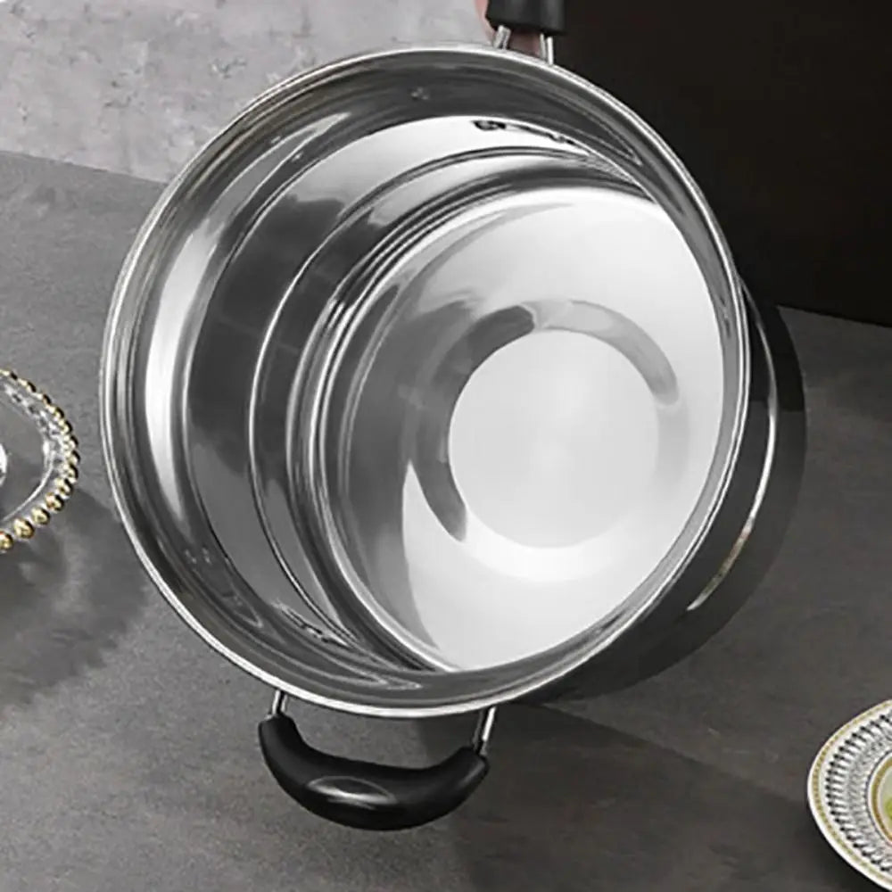 Kitchen Cookware Stainless Steel Deep Fryer Pot with Frying Basket and Steamer Japanese Pasta Pot Visible Lid Stockpot Noodle