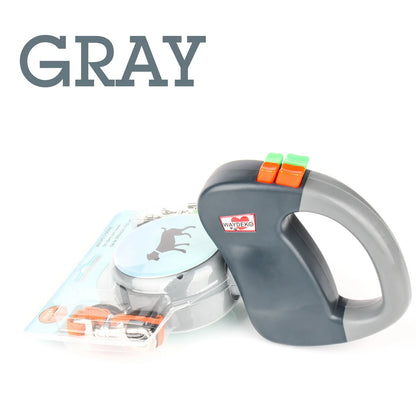 Dual Dog Retractable Leash for 2 Dogs – 10ft Auto-Untangle Reflective Leads, 50lbs Per Dog, Color-Coded Control