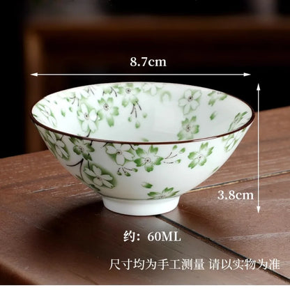 Kitchen Single Tea Cups Latest Design Traditional China Drinking Tea Cups Blue White Utensils Tazas De Té House Accessories