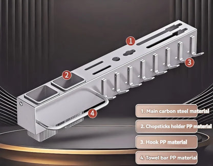 kitchens accessories Rack Wall Mounted Multifunctional Rack All-in-One Organizer knife