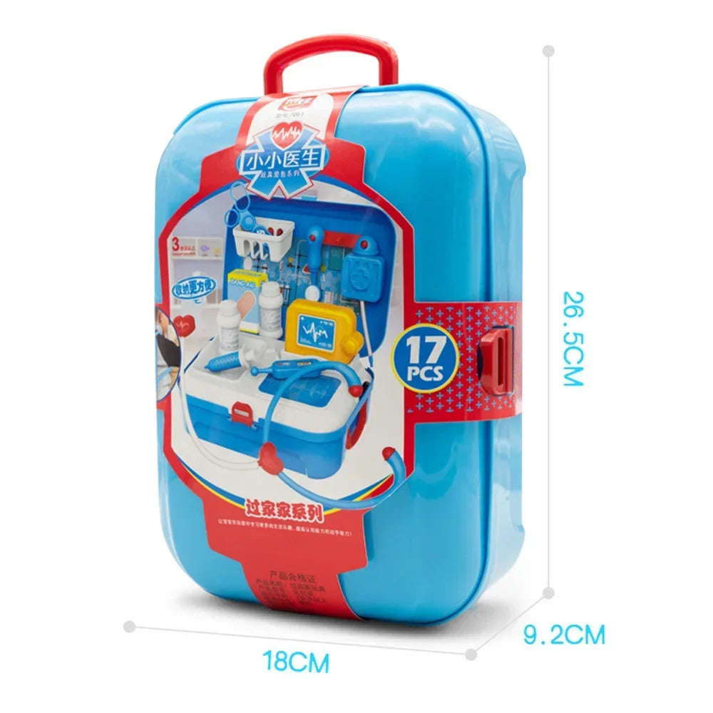 17PCS Kids Pretend Doctor Set with Backpack – Portable Medical Role Play Toys for Children