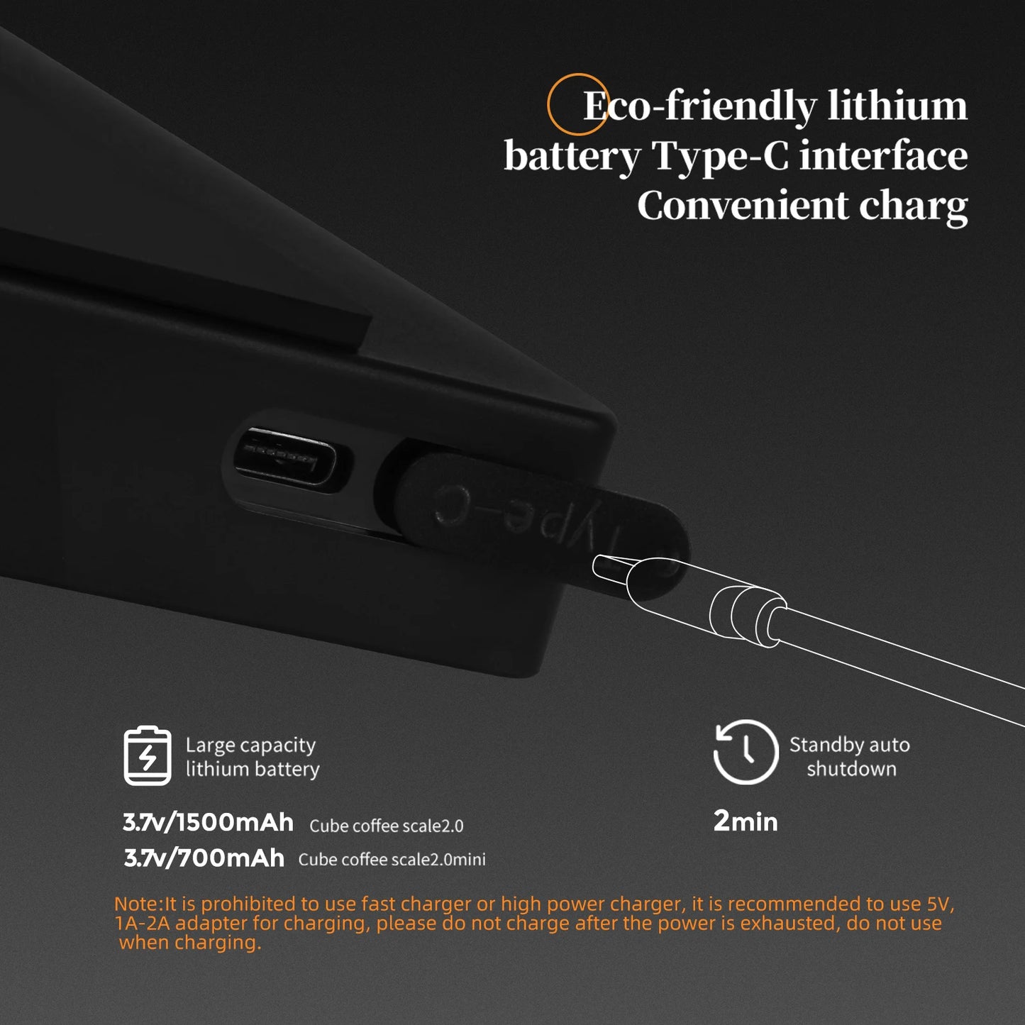 MHW-3BOMBER Digital Coffee Scale – High-Precision Rechargeable Espresso Kitchen Scale