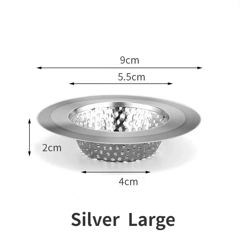 Stainless Steel Sink & Shower Drain Strainer – Hair Catcher, Food & Slag Stopper for Kitchen & Bathroom