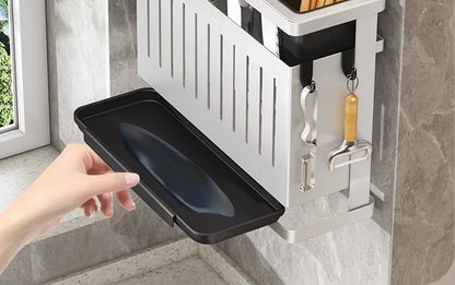 Stainless Steel Kitchen Storage Knife Rack Wallmounted Multifunctional Knife Rack Chef Accessories Home Items Hooks Storage Rack