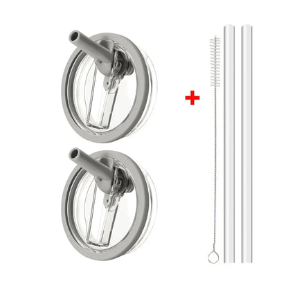 40oz Flip Straw Leak-Proof Lid – Replacement Tumbler Cover for Stanley Cup with Spill-Proof Straw