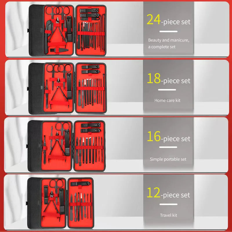 Professional Nail Clipper Set – Manicure & Pedicure Grooming Kit with Nail Trimmer, Cuticle & Ear Pick Tools