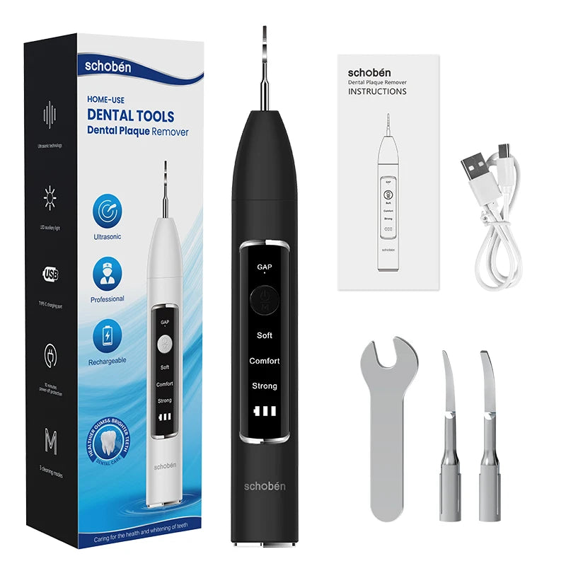 Schoben Ultrasonic Dental Scaler – Electric Teeth Tartar, Plaque & Stain Remover