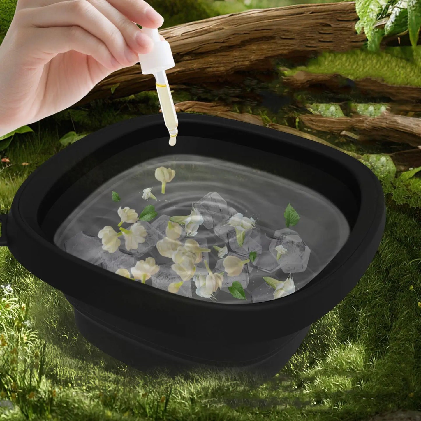 Face Ice Bath Bowl for Women Girls Facials Skin Cares Tool Silicone Cold Therapy Washbasin Portable Face Dipping Bowl