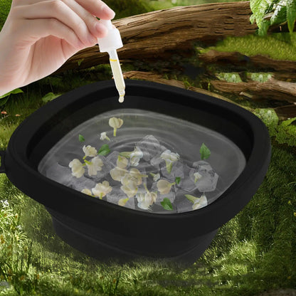 Face Ice Bath Bowl for Women Girls Facials Skin Cares Tool Silicone Cold Therapy Washbasin Portable Face Dipping Bowl