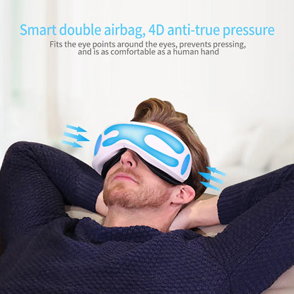 Smart Eye Massager with Airbag Compression – Portable Vibration Eye Care Mask with Bluetooth Music