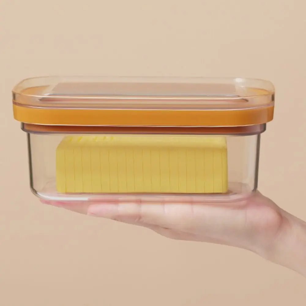 Kitchen Gadgets Hand Press Butter Keeper Plastic with Sealing Lid Butter Slicing Box Anti-Scratch Butter Slice Container Fridge
