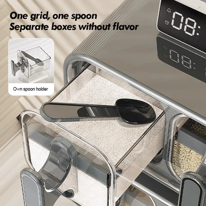 Kitchen Seasoning Jar Household Seasoning Salt Jar Wall Mounted Non Perforated Strong Suction Cup Combination Set