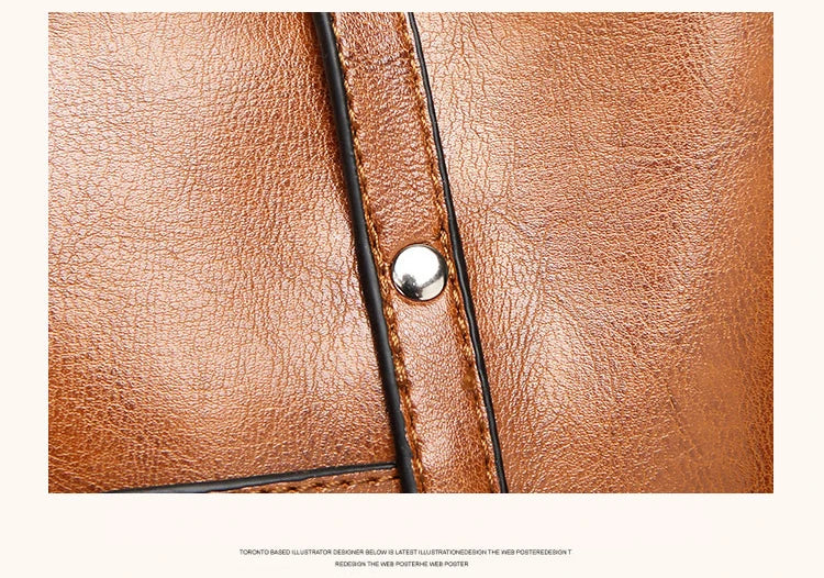 Vintage Oil Wax Leather Shoulder Bag for Women – High-Quality Designer Handbag Tote & Crossbody Satchel