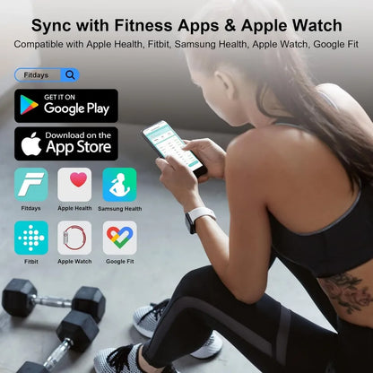 Smart Bluetooth Body Fat Scale with 15 Metrics, Large Display, App Sync for Apple Health & Google Fit