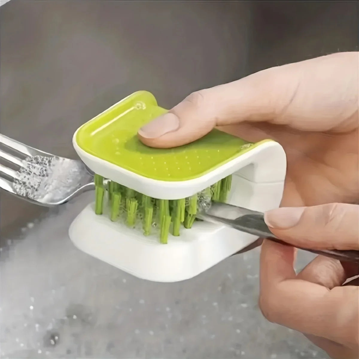 Multifunctional Kitchen Cleaning Brush – 1pc Dish, Knife & Chopstick Scrubber