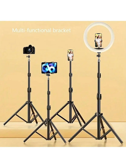 63-Inch / 160cm Foldable Tripod – Adjustable Multifunctional Stand for Phone and Camera with Holder Clip