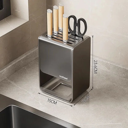 Kitchen Knife Storage Box Non-perforation Knife Holder Wall-mounted Knife Rack Kitchen Items Kitchen Accessories Organizer