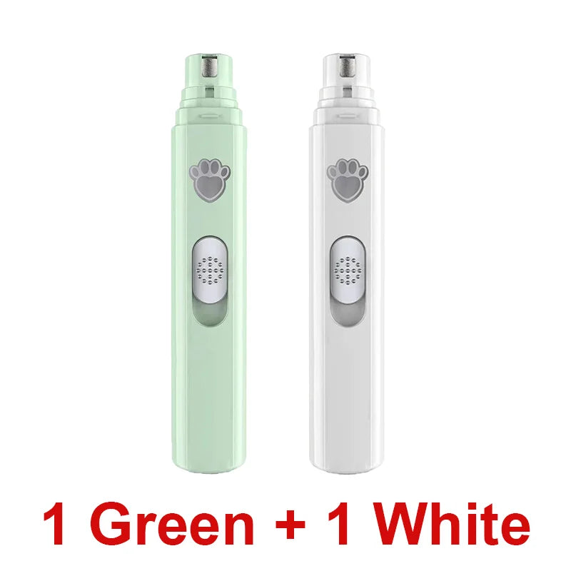 Electric Dog Nail Grinder & Pet Nail Clipper – USB Rechargeable Painless Nail Trimmer with Polisher Wheel for Small & Large Pets