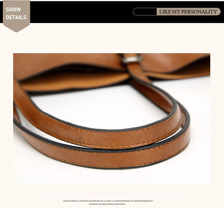 Vintage Oil Wax Leather Shoulder Bag for Women – High-Quality Designer Handbag Tote & Crossbody Satchel