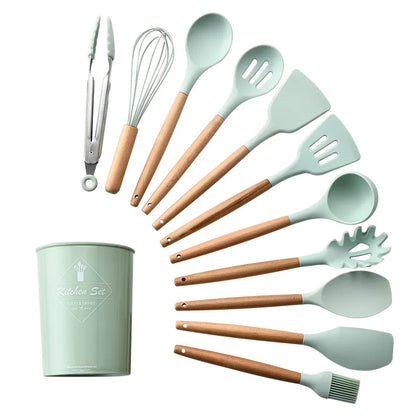 Cooking Utensils Set, Heat Resistant, Non - Stick, Baking Tool Kit, Kitchen Accessories, Silicone Kitchenware