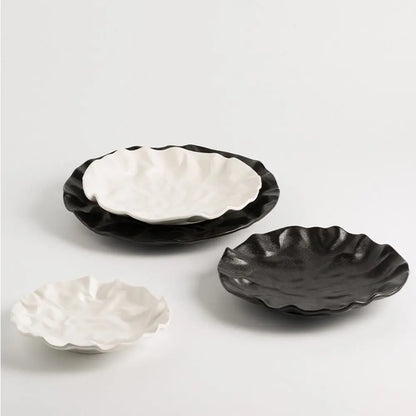 Kitchen Organizer Ceramic Western Cuisine Plate Reusable Creative Storage Dish Multi-Function Steak Plate Commercial