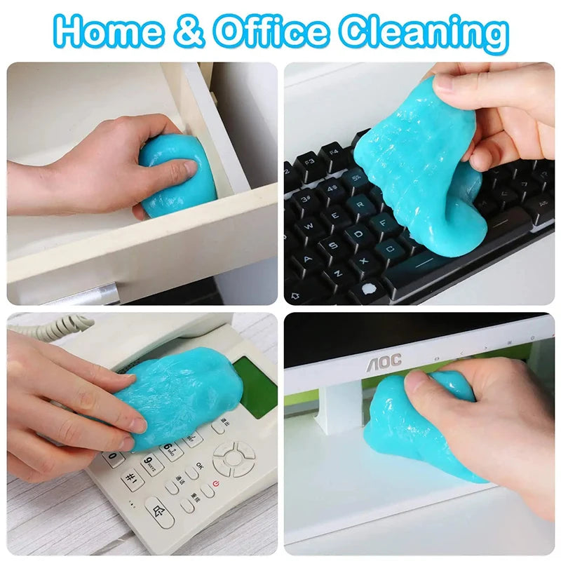 Magic Slime Cleaning Gel for Car Vents & Keyboard - Reusable Auto Interior & Computer Dust Remover | Reaches Every Crevice