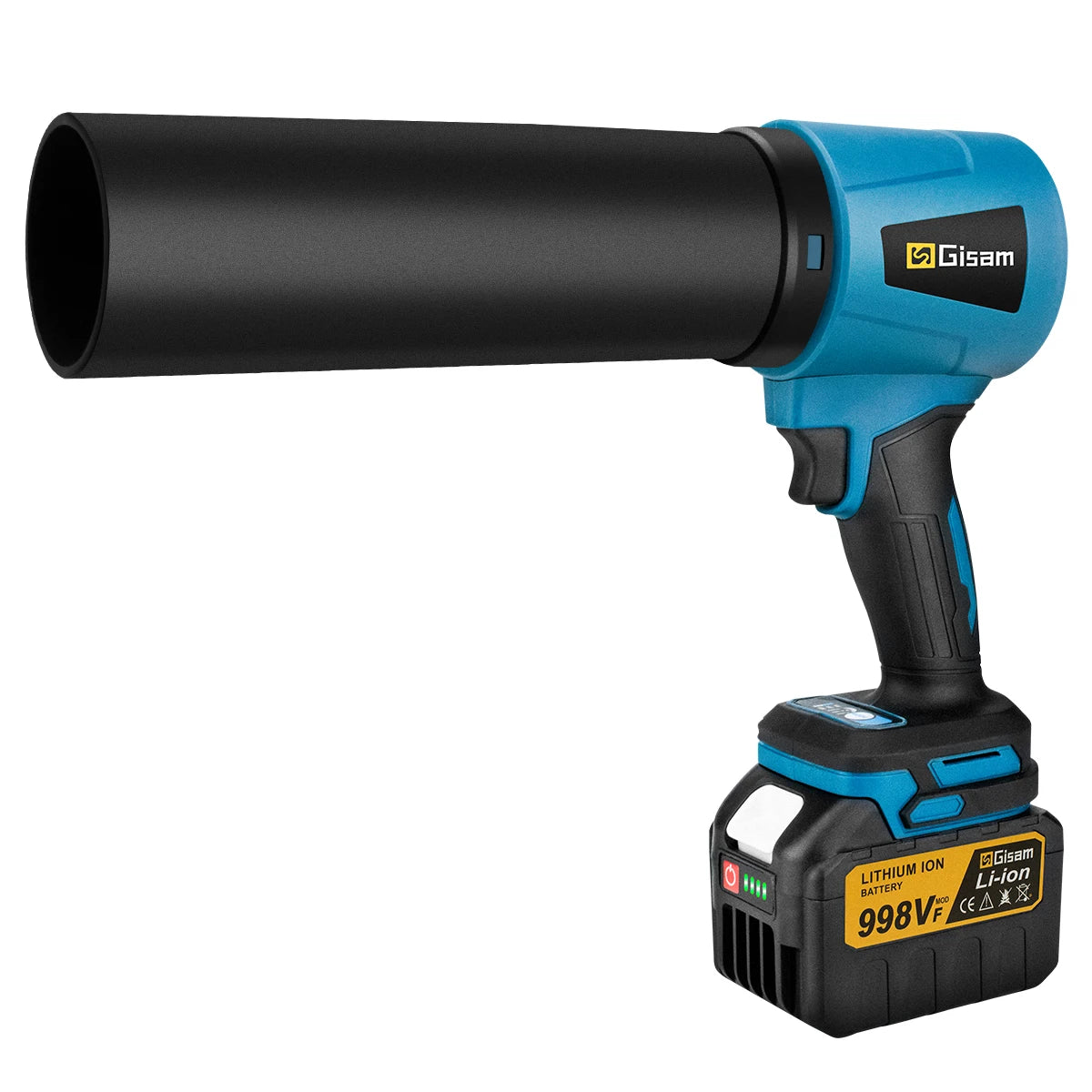 Gisam 300000RPM Brushless Electric Turbo Blower Jet Fan – 400m/s Handheld Air Blower for Dust Cleaning & Leaf Blowing, Compatible with Makita 18V Battery