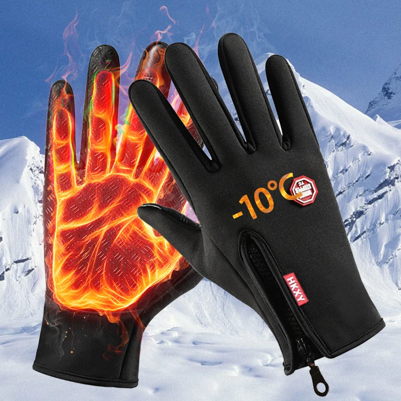 Touchscreen Winter Gloves – Warm Windproof Non-Slip Gloves for Cycling, Driving & Motorcycle