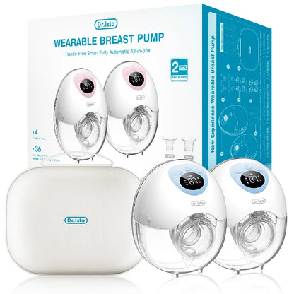 MAMIJOY 2PCS Wearable Electric Breast Pump – Hands-Free, Silent, Leak-Proof, 4 Modes & 36 Suction Levels (EB50)