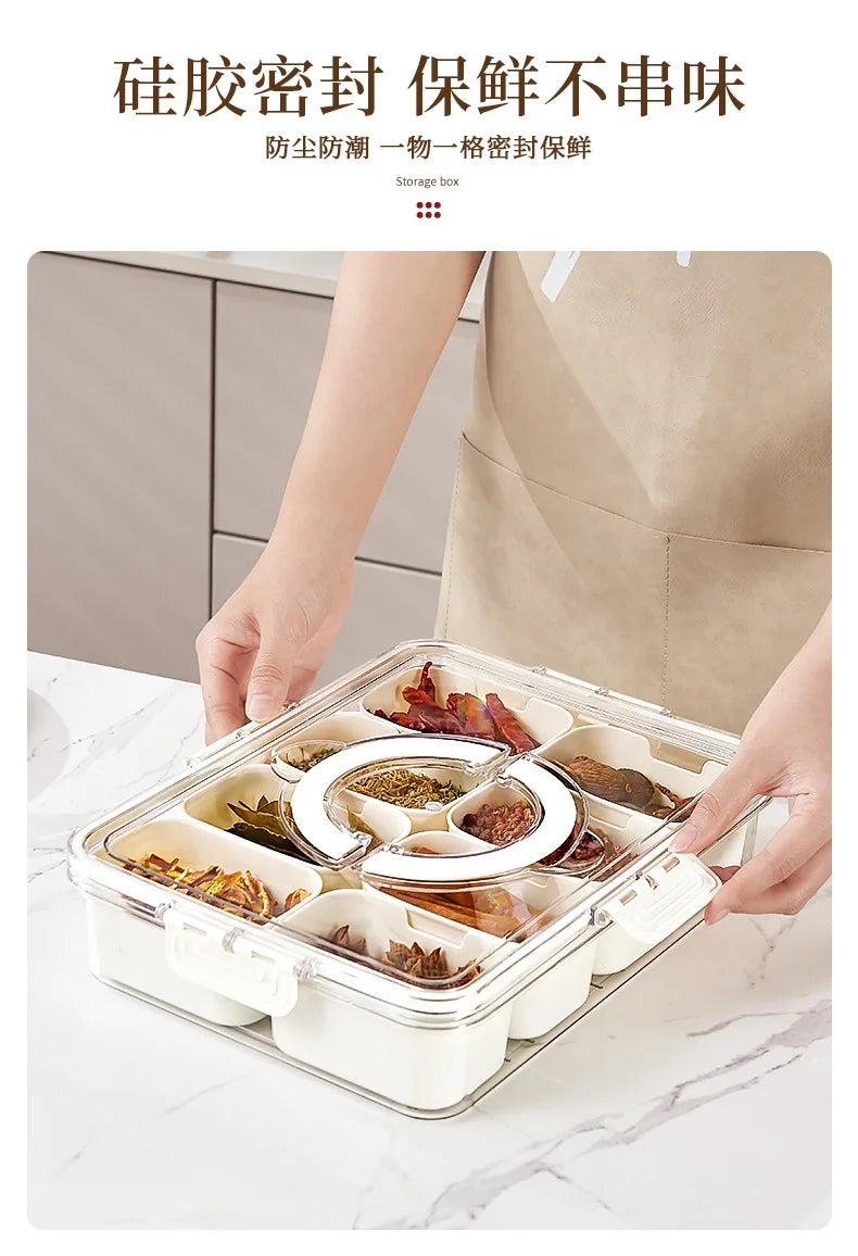 Kitchen spice storage box household with lid storage jar food grade plastic star anise seasoning sealed box